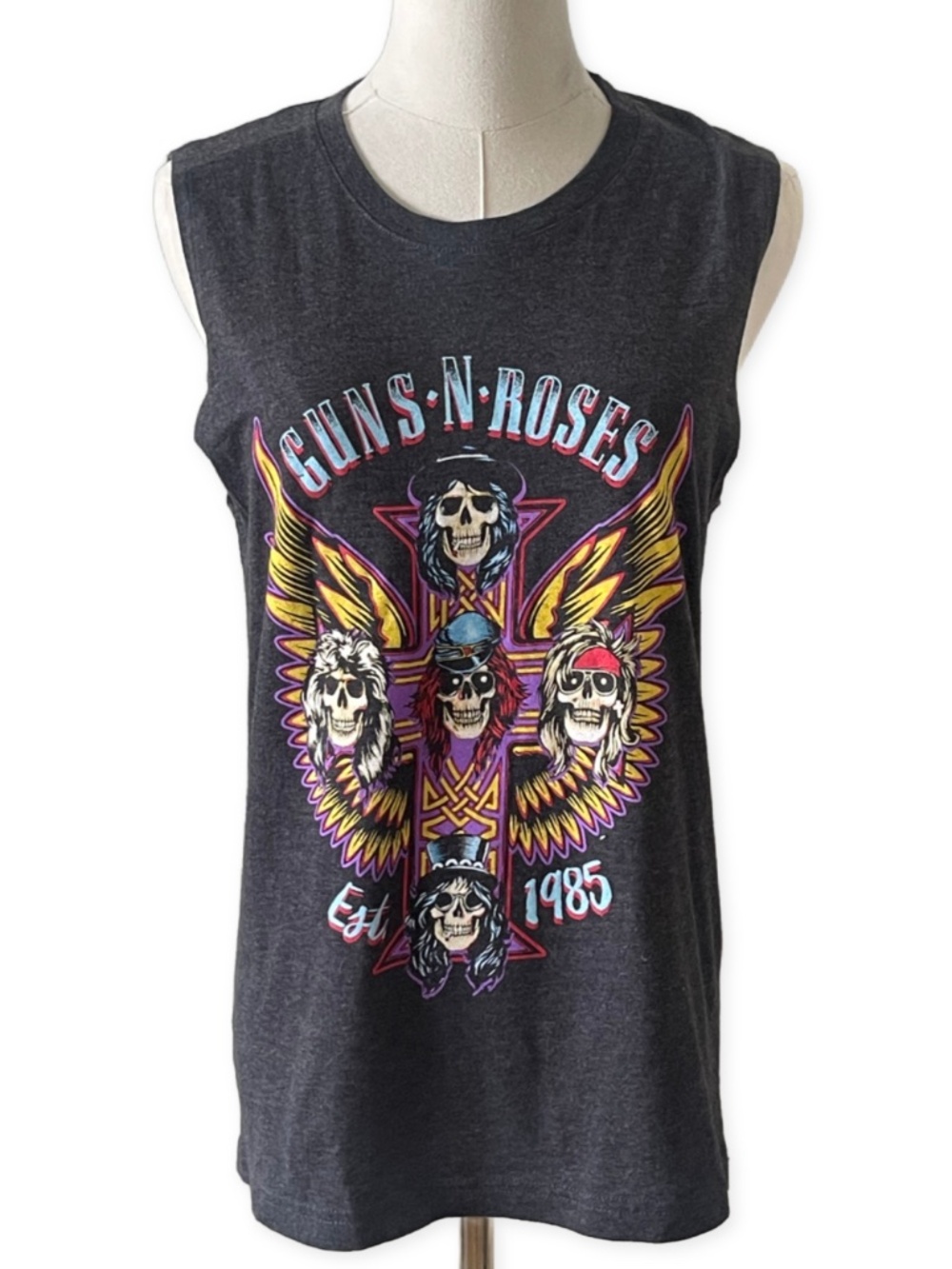 Guns N Roses Est 1985 Sleeveless Tour Band Tee Small
